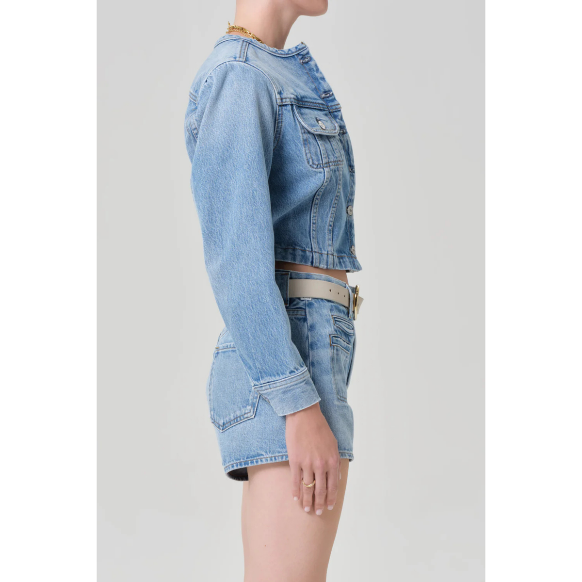 Devin Collarless Jacket - Cecil