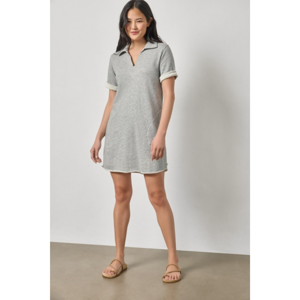 Raw Hem Terry Dress - Heather Grey - MINE by sandy