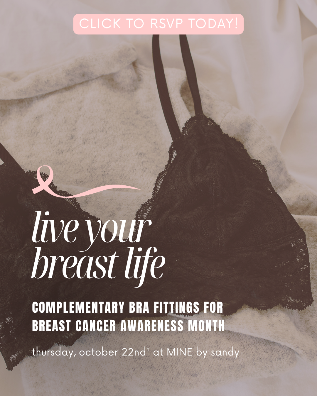 live your breast life | complimentary bra fittings