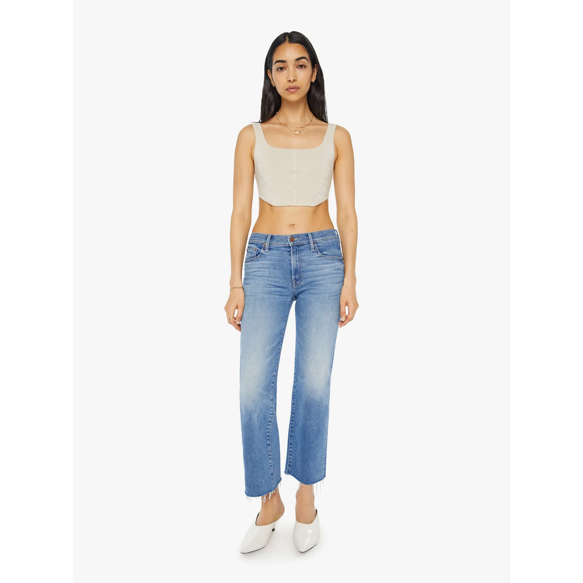 The Mid Rise Rambler Zip Ankle Fray