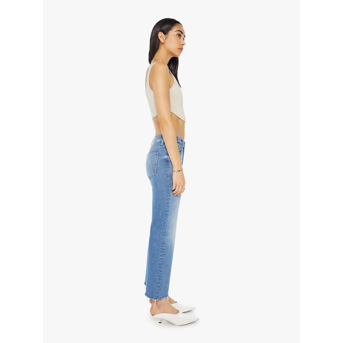 The Mid Rise Rambler Zip Ankle Fray