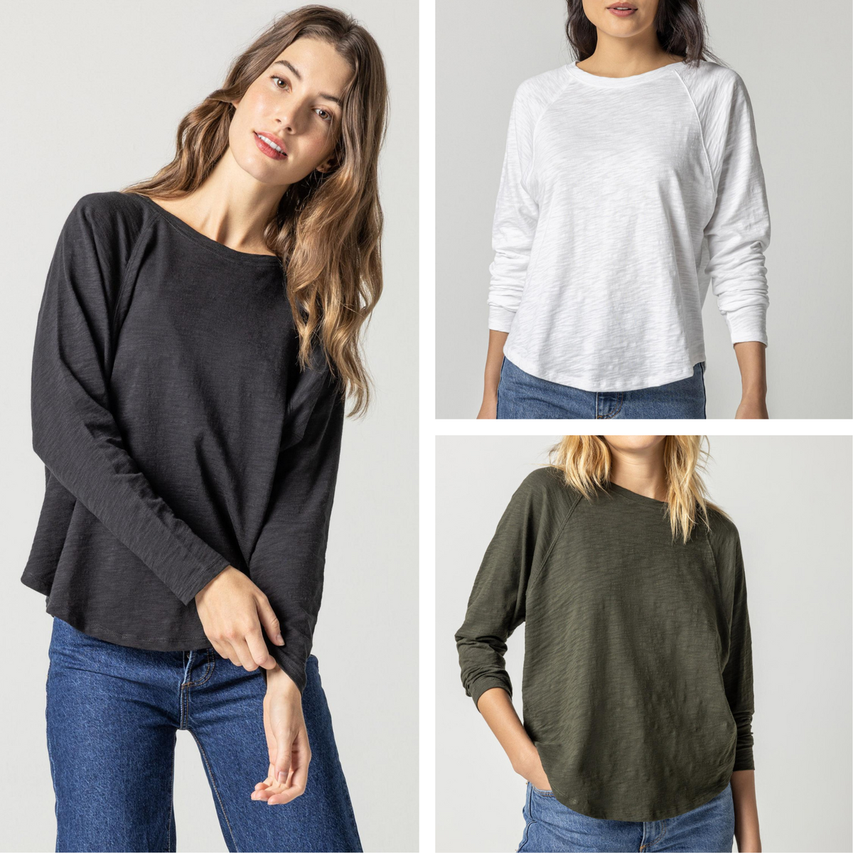 Long Sleeve Gusset Boatneck