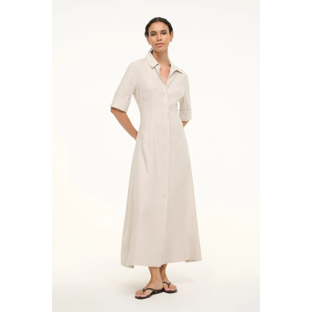 Joan Linen Dress - Natural