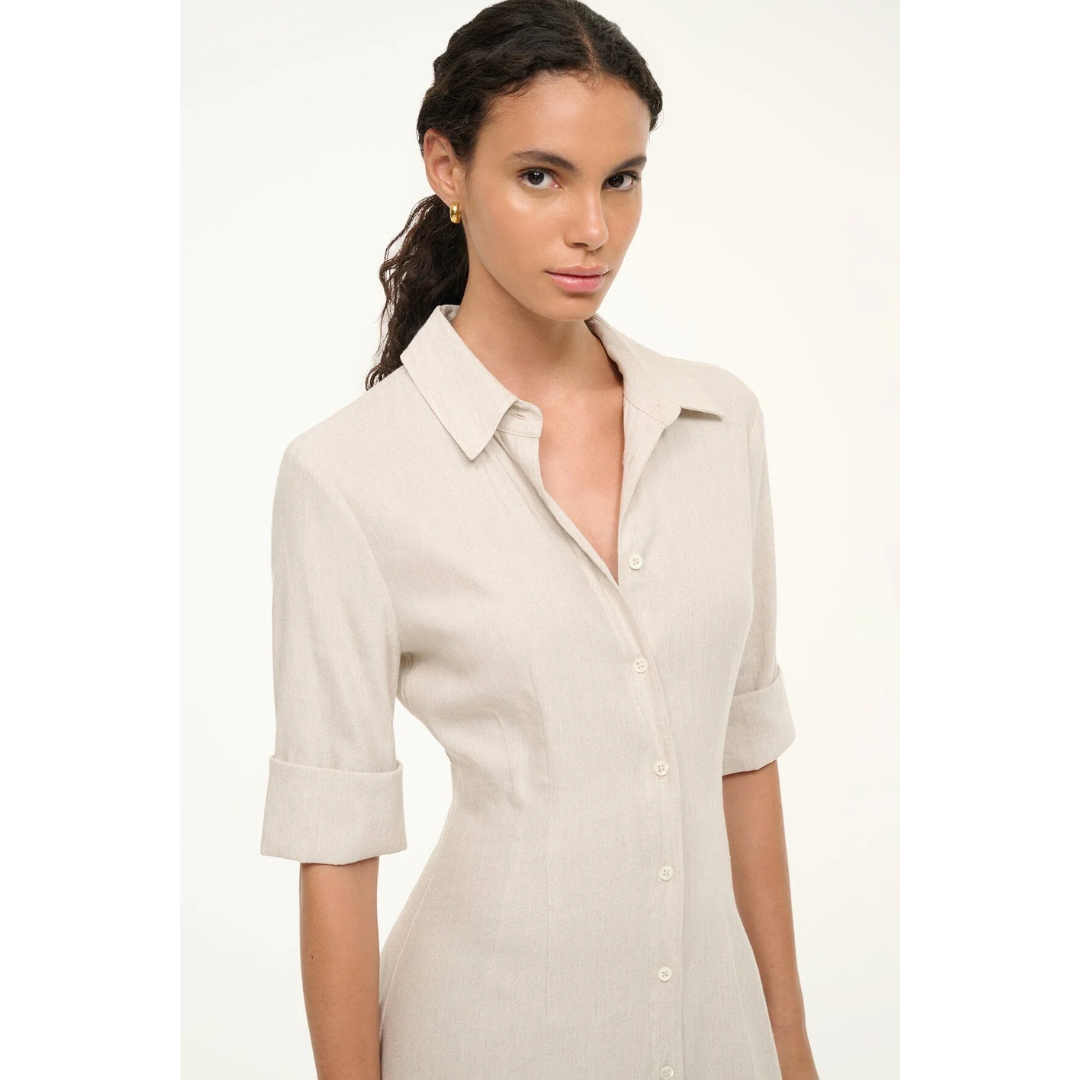 staud natural joan linen dress Staud Joan Dress