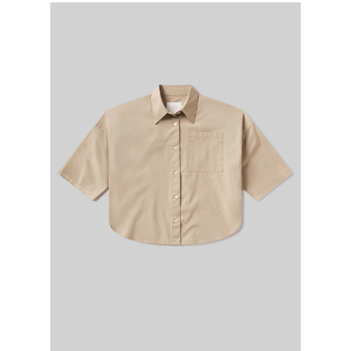 Frances Cropped Cape Button Up - Catalina