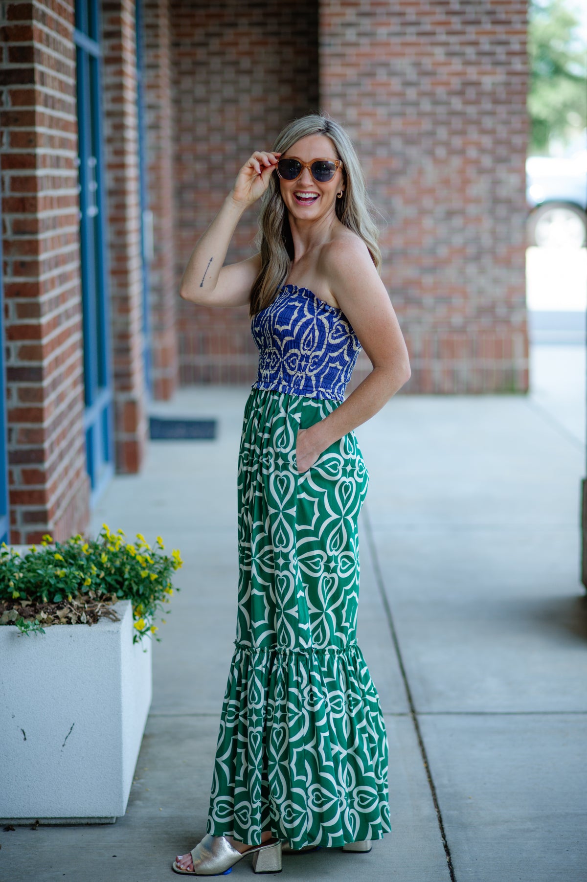 SANYA DRESS-MOSAIC TILE