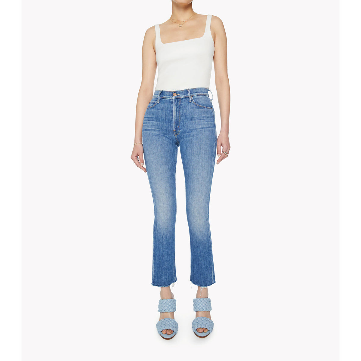 The Mid Rise Dazzler Ankle Fray