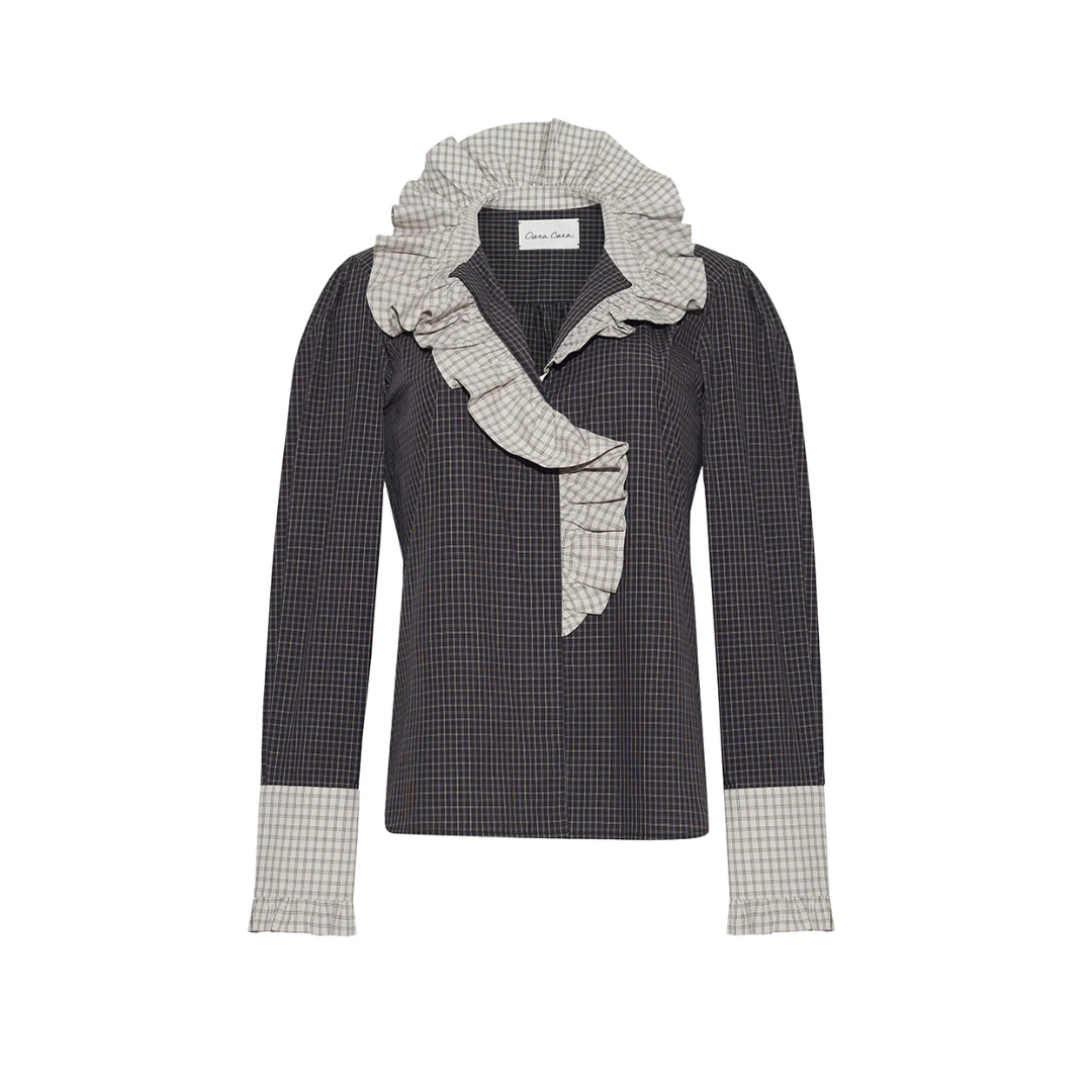 Anne Blouse - Aston Plaid Midnight