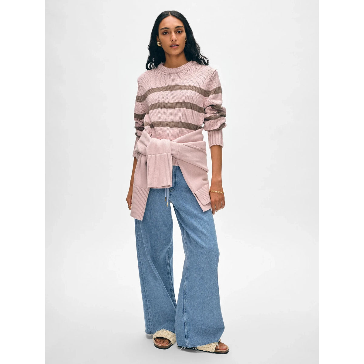 Organic Cotton Striped Crewneck