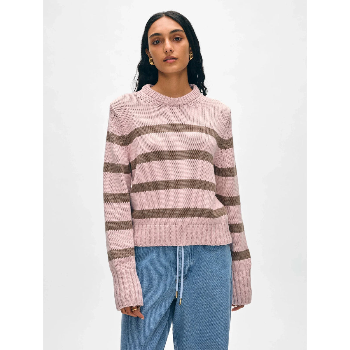 Organic Cotton Striped Crewneck