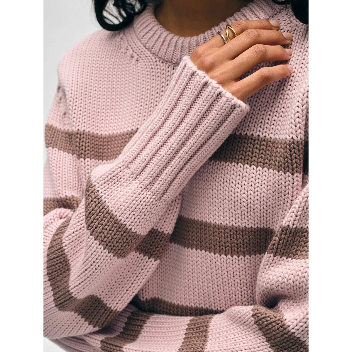Organic Cotton Striped Crewneck