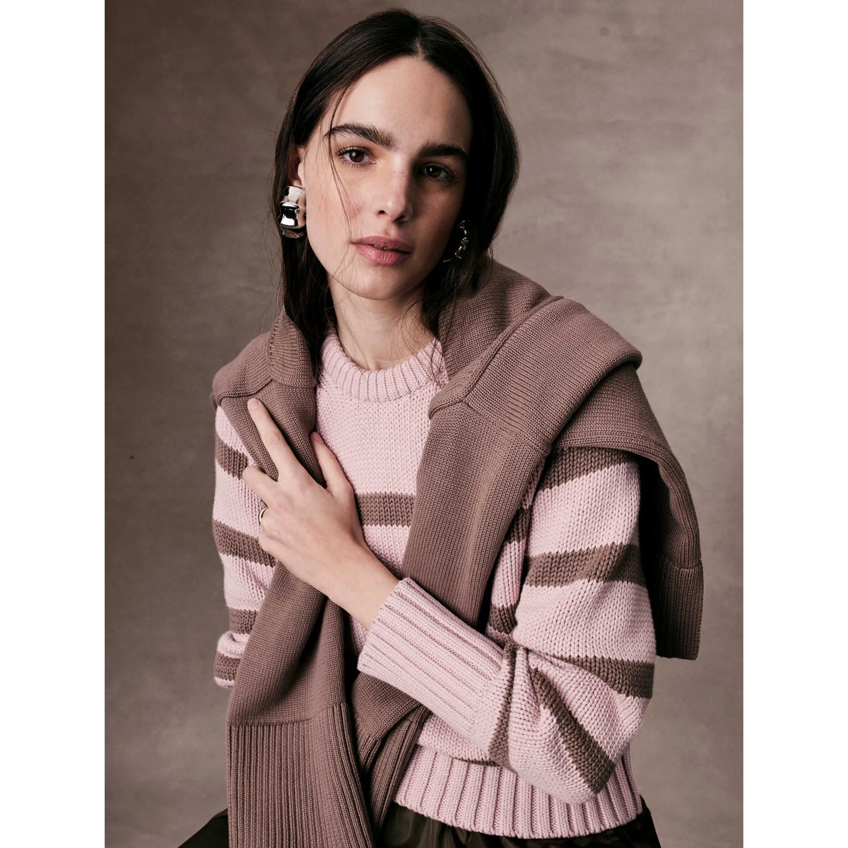 Organic Cotton Striped Crewneck