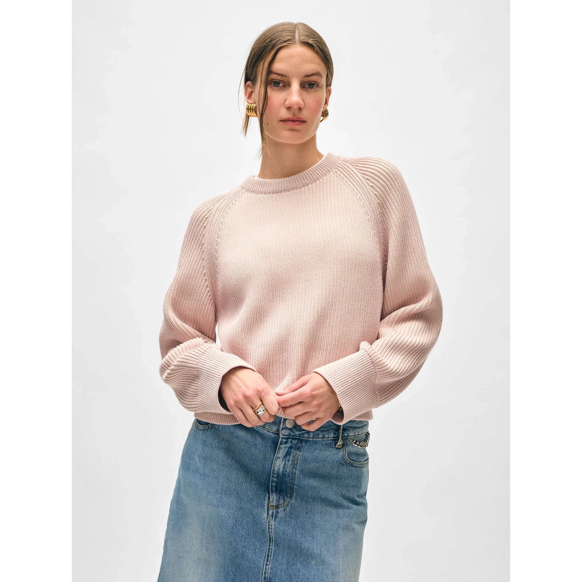 Organic Cotton Plaited Crewneck