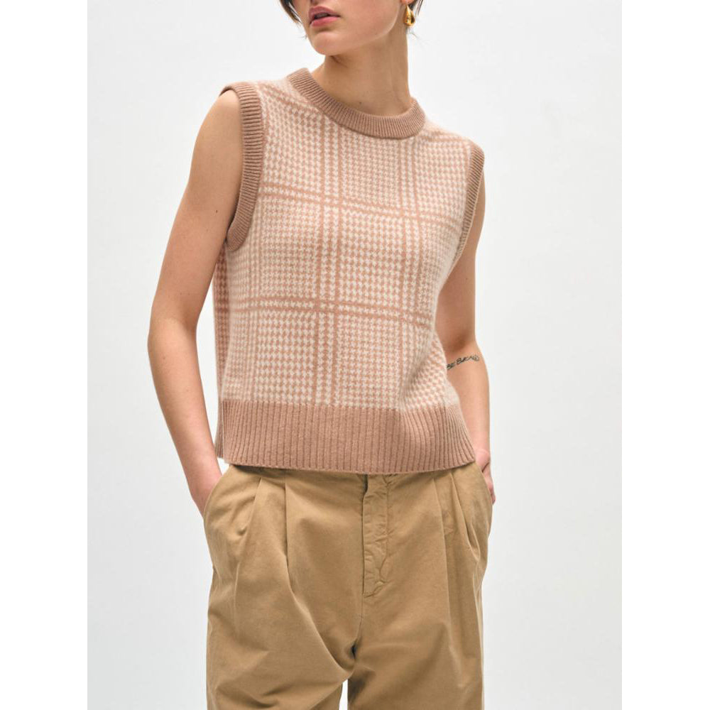 Cashmere Brushed Houndstooth Shell