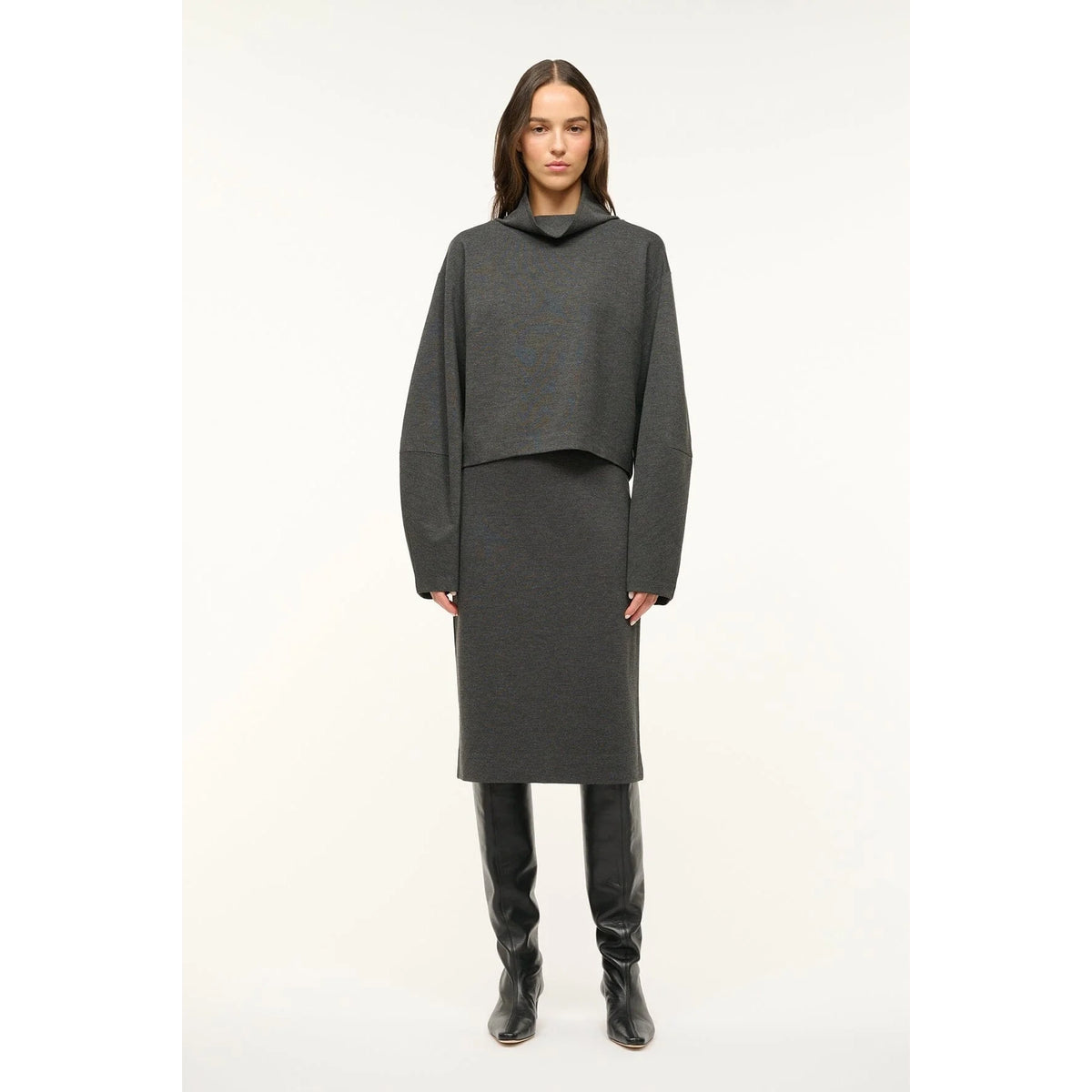 Binoche Top - Heather Grey