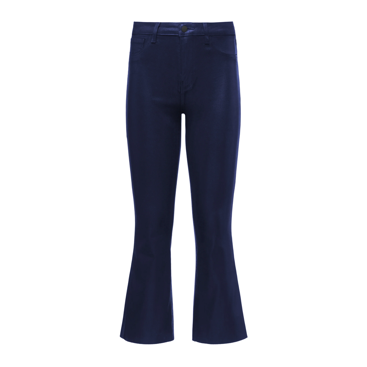 Kendra Coated Cropped Flare Jean