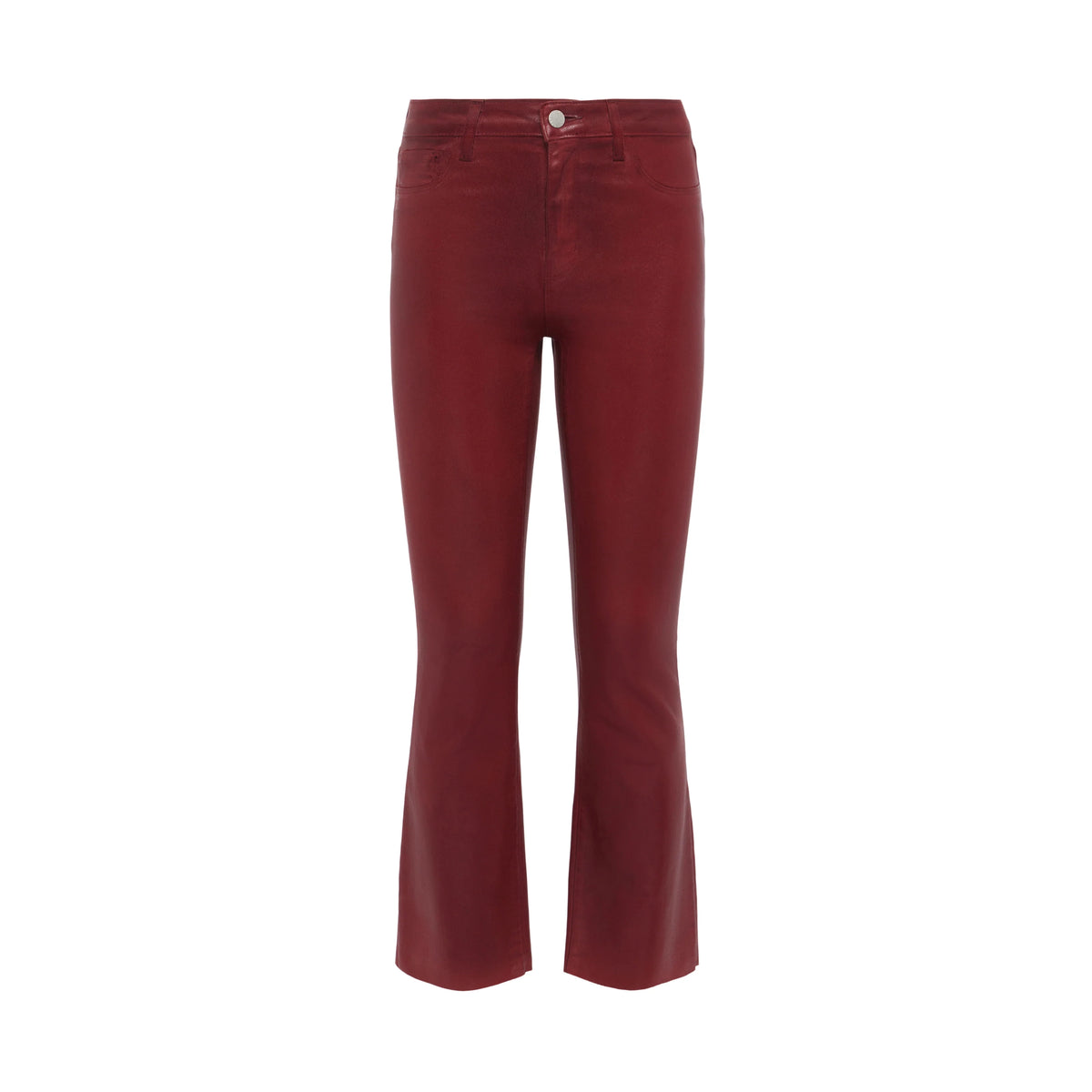 Kendra Coated Cropped Flare Jean