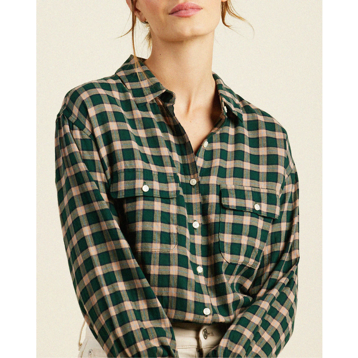 Clara Blouse - Roebuck Plaid
