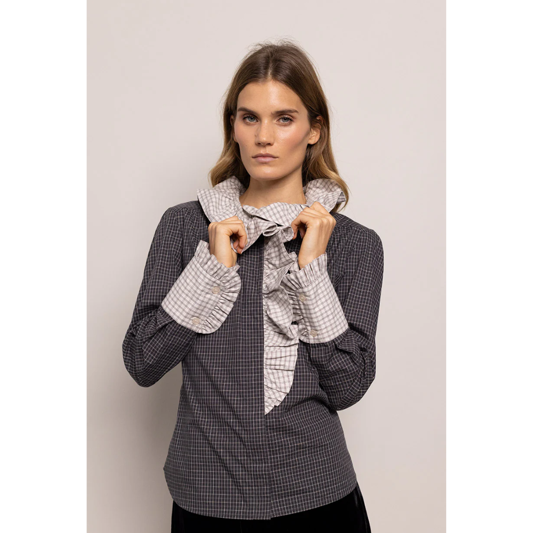 Anne Blouse - Aston Plaid Midnight