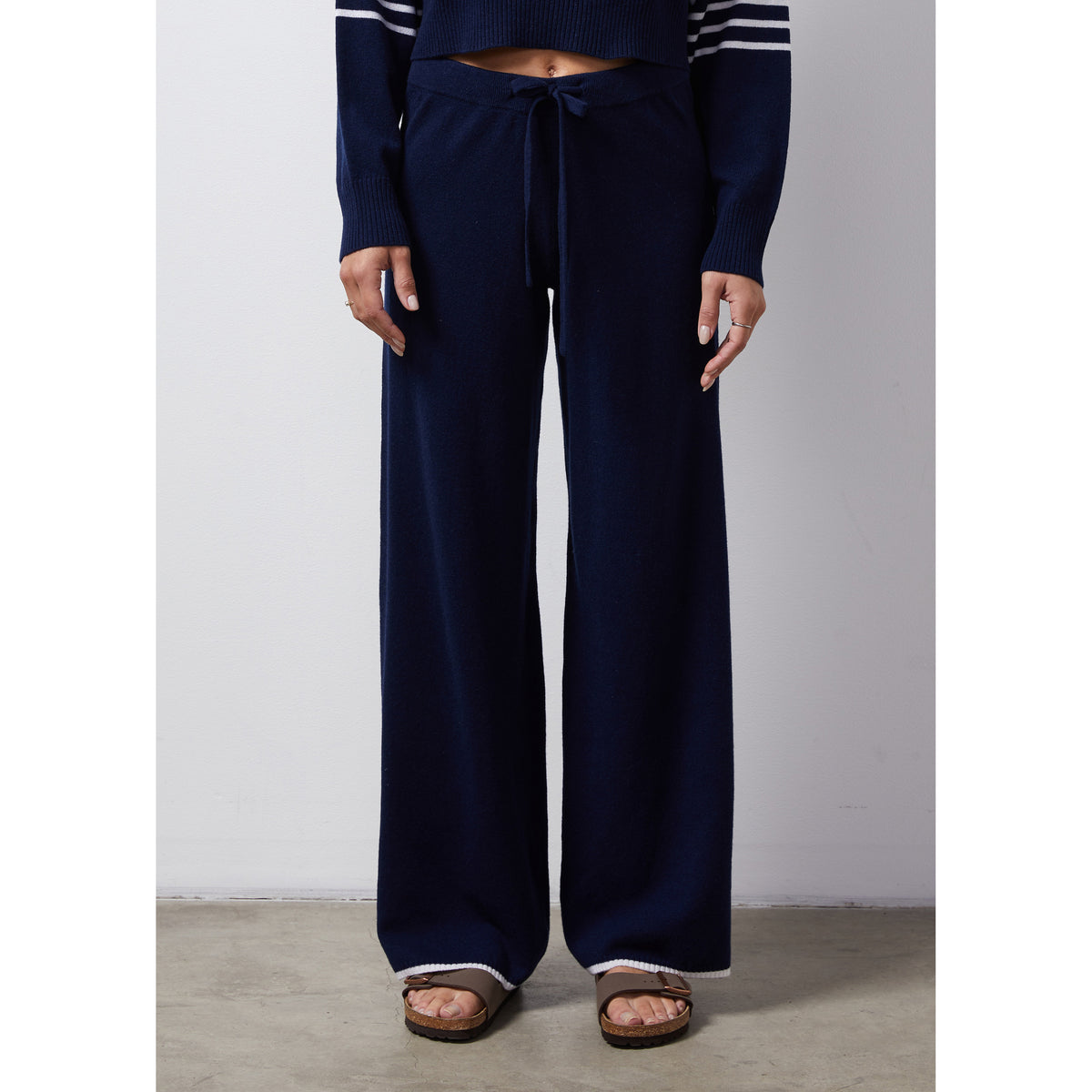 Wool Cashmere Wide Leg Sweat