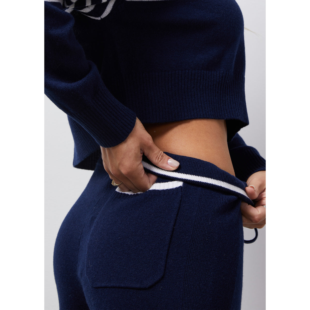 Wool Cashmere Wide Leg Sweat