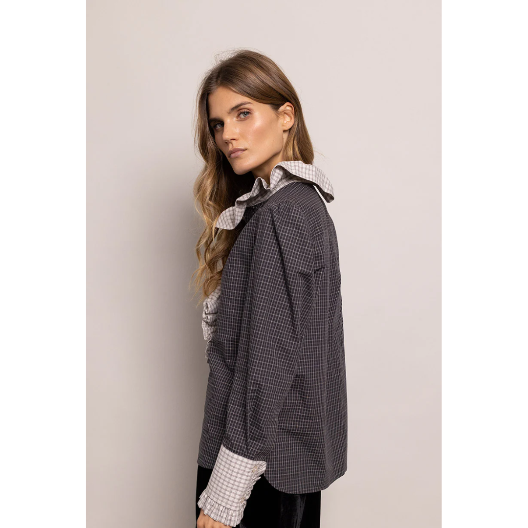 Anne Blouse - Aston Plaid Midnight