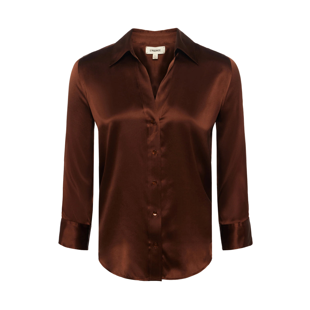 Dani Silk Blouse - Hot Fudge