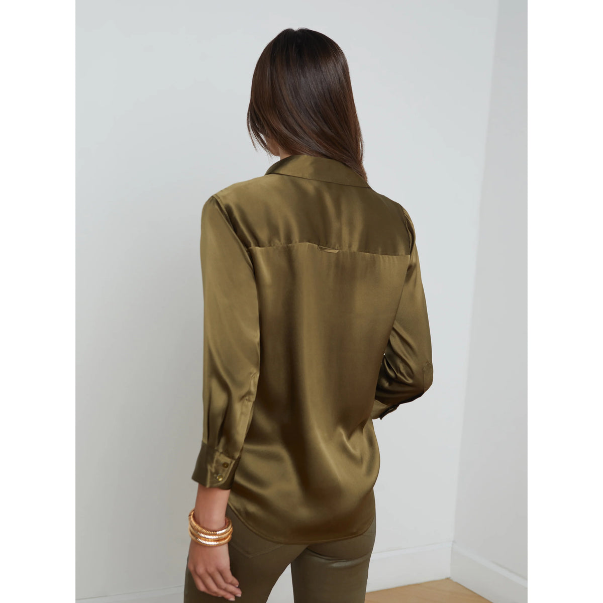 Dani Silk Blouse - Pine