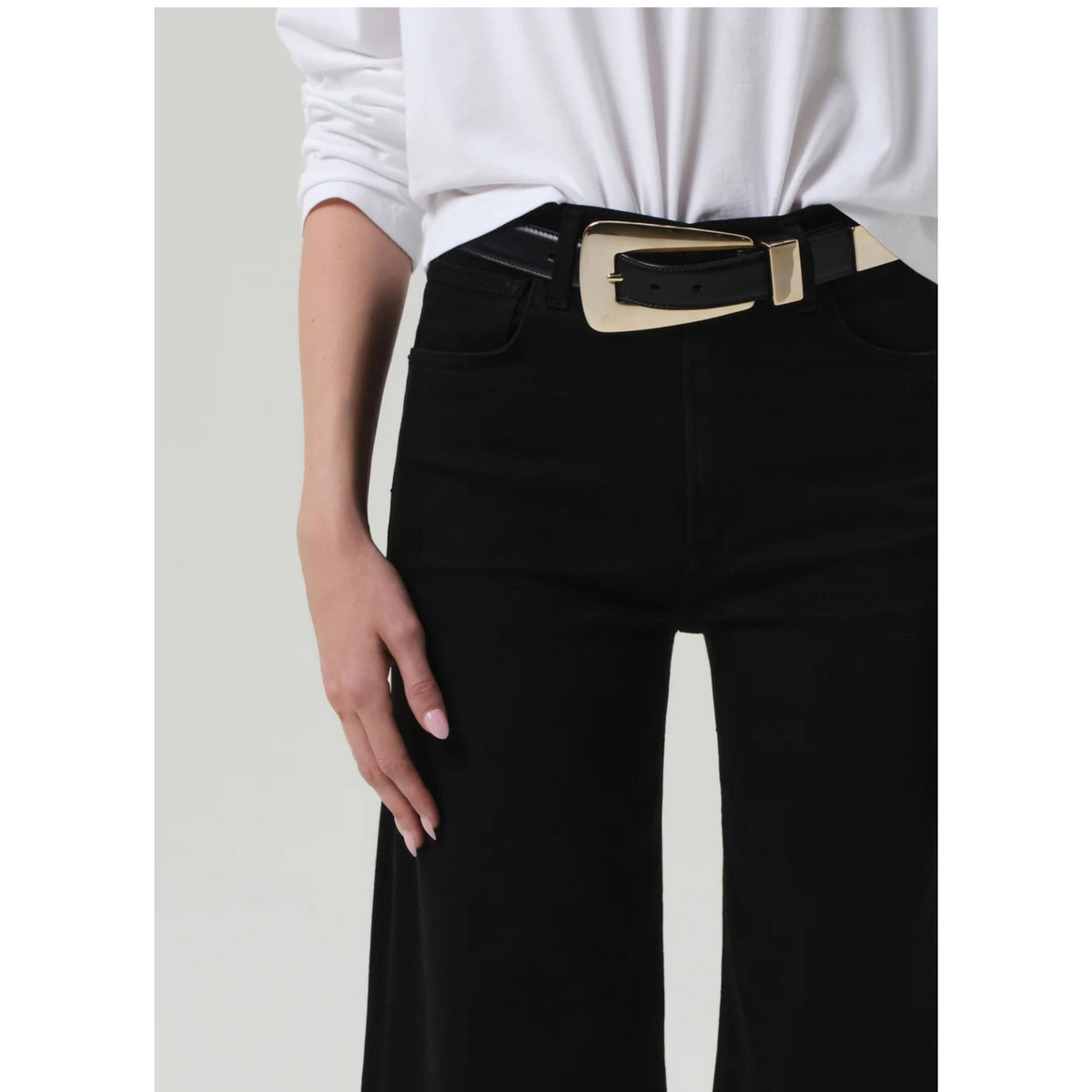 Lyra Long Wide Leg - Plush Black