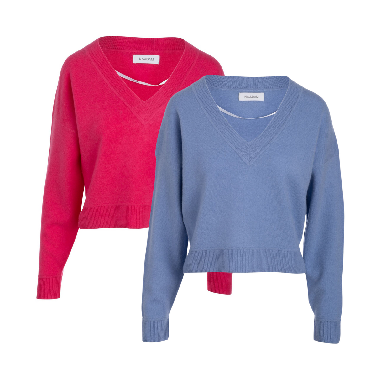 Cashmere Cropped V-Neck Pullover