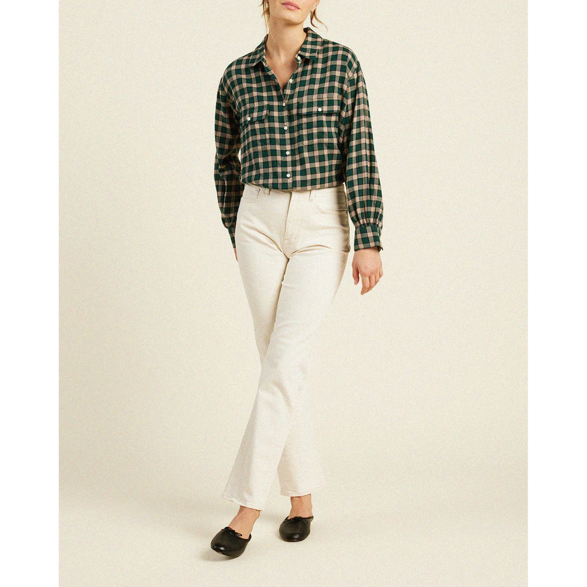 Clara Blouse - Roebuck Plaid