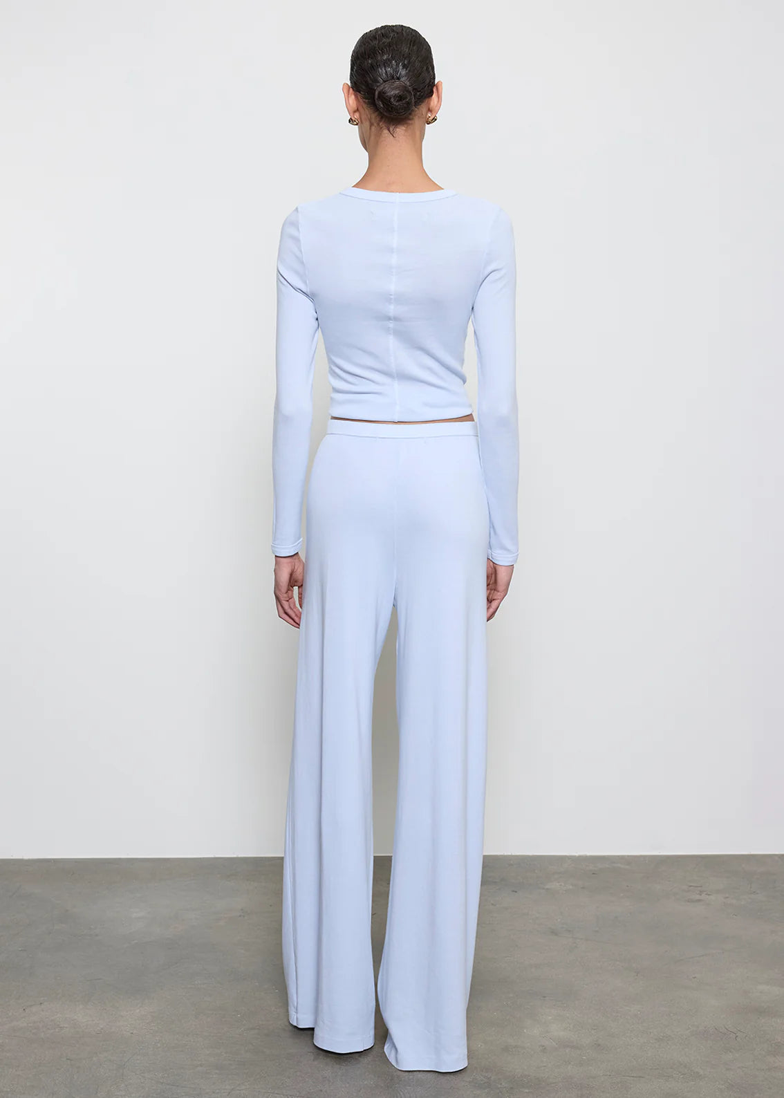 Supima Cotton New Classic Long Sleeve Tee - Pale Blue