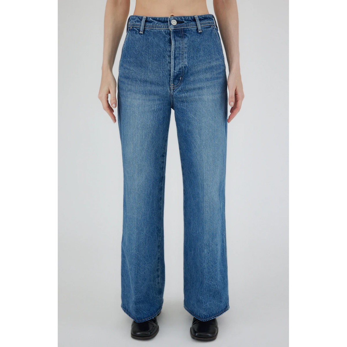 Cambria Centerpress Wide Cropped Jeans