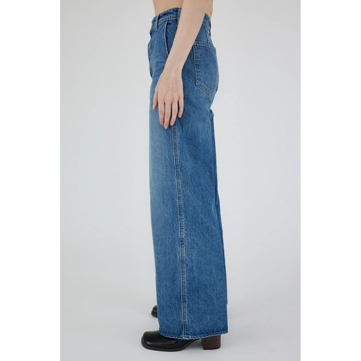 Cambria Centerpress Wide Cropped Jeans
