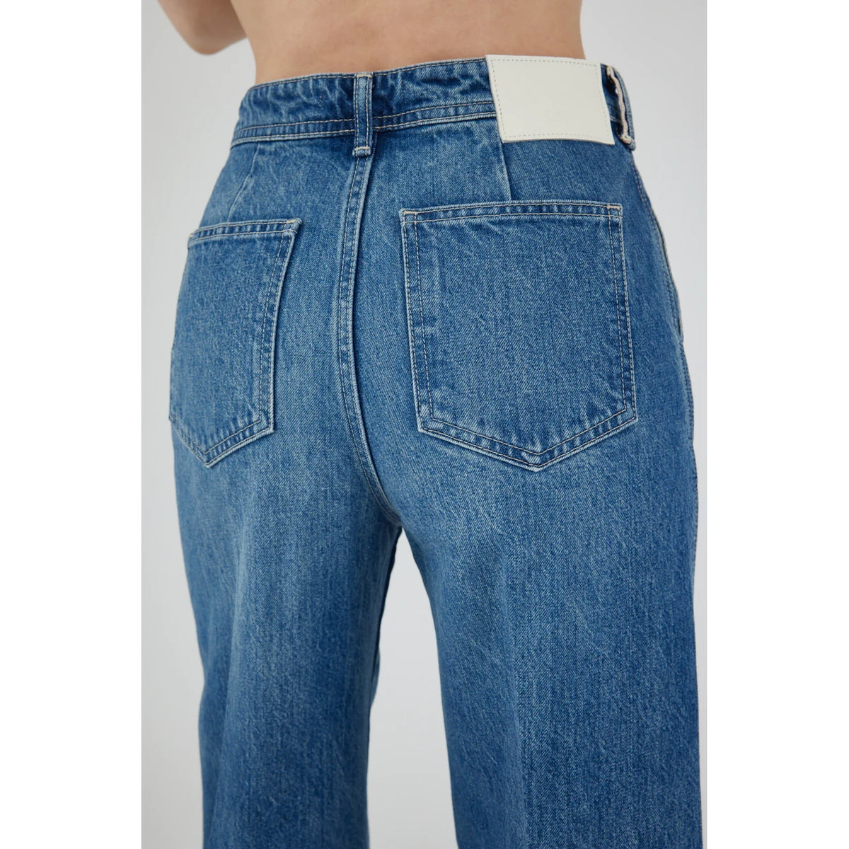 Cambria Centerpress Wide Cropped Jeans