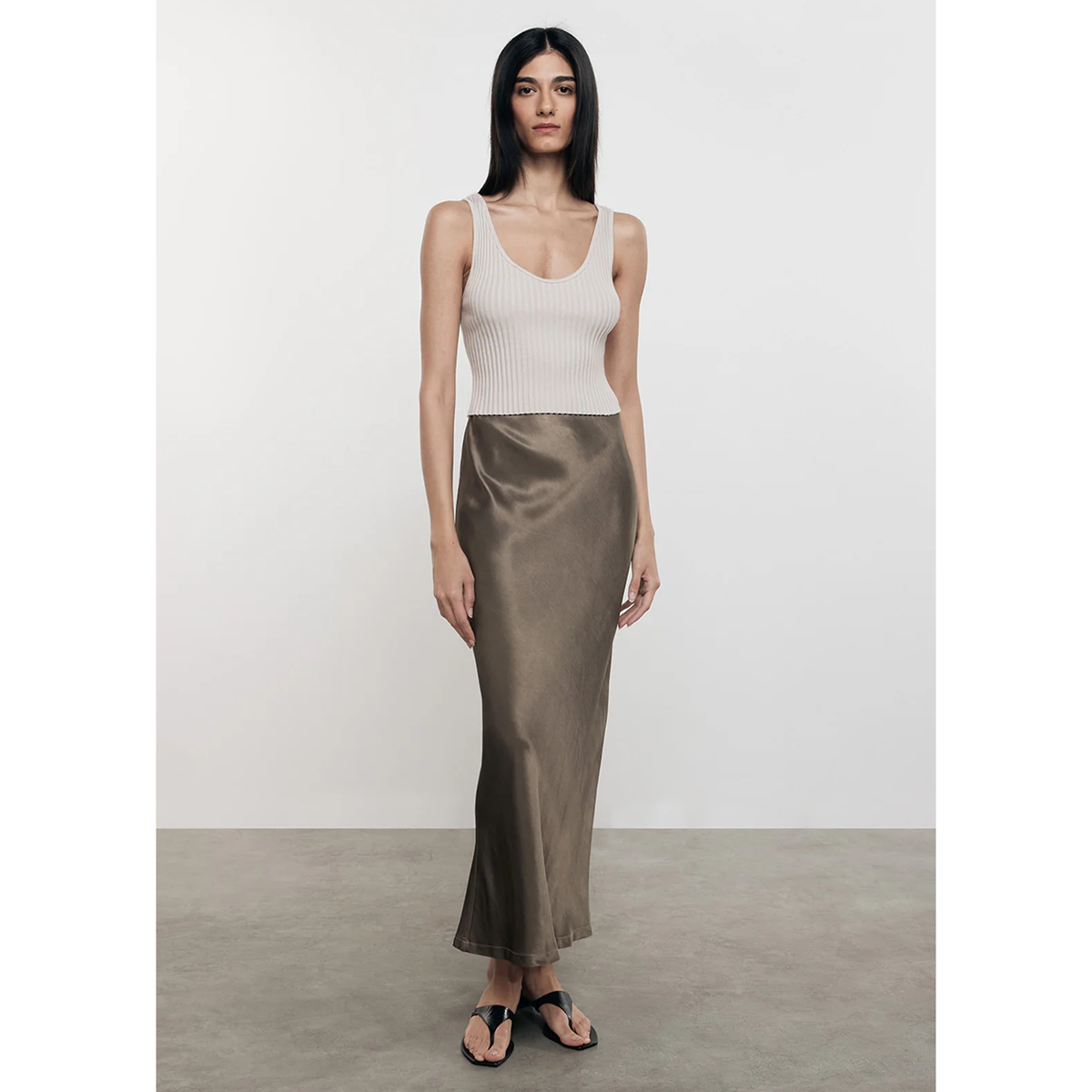 Satin Bias Cut Skirt