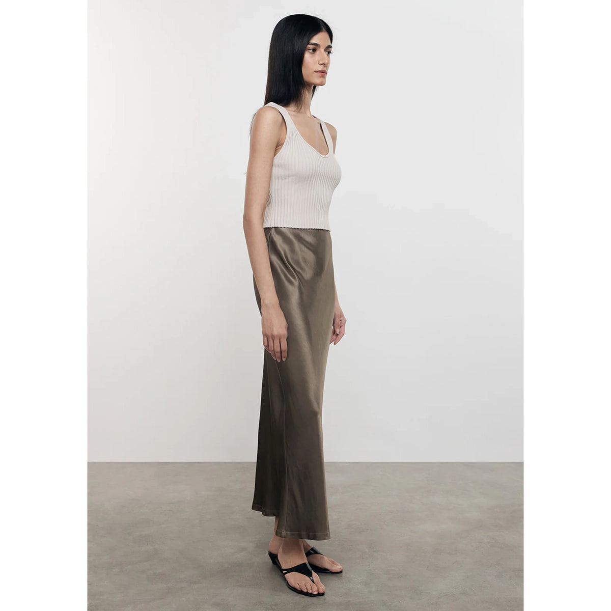 Satin Bias Cut Skirt
