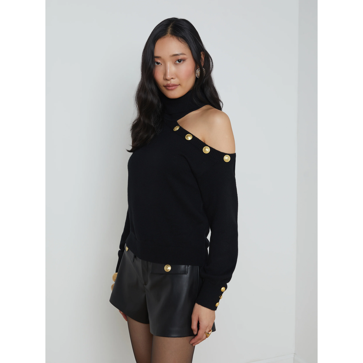 Brixie Cutout Turtleneck