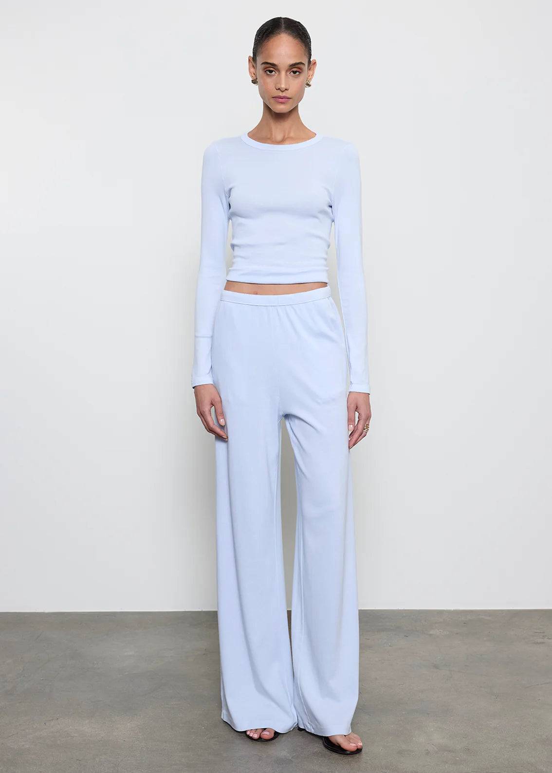 Supima Cotton New Classic Long Sleeve Tee - Pale Blue