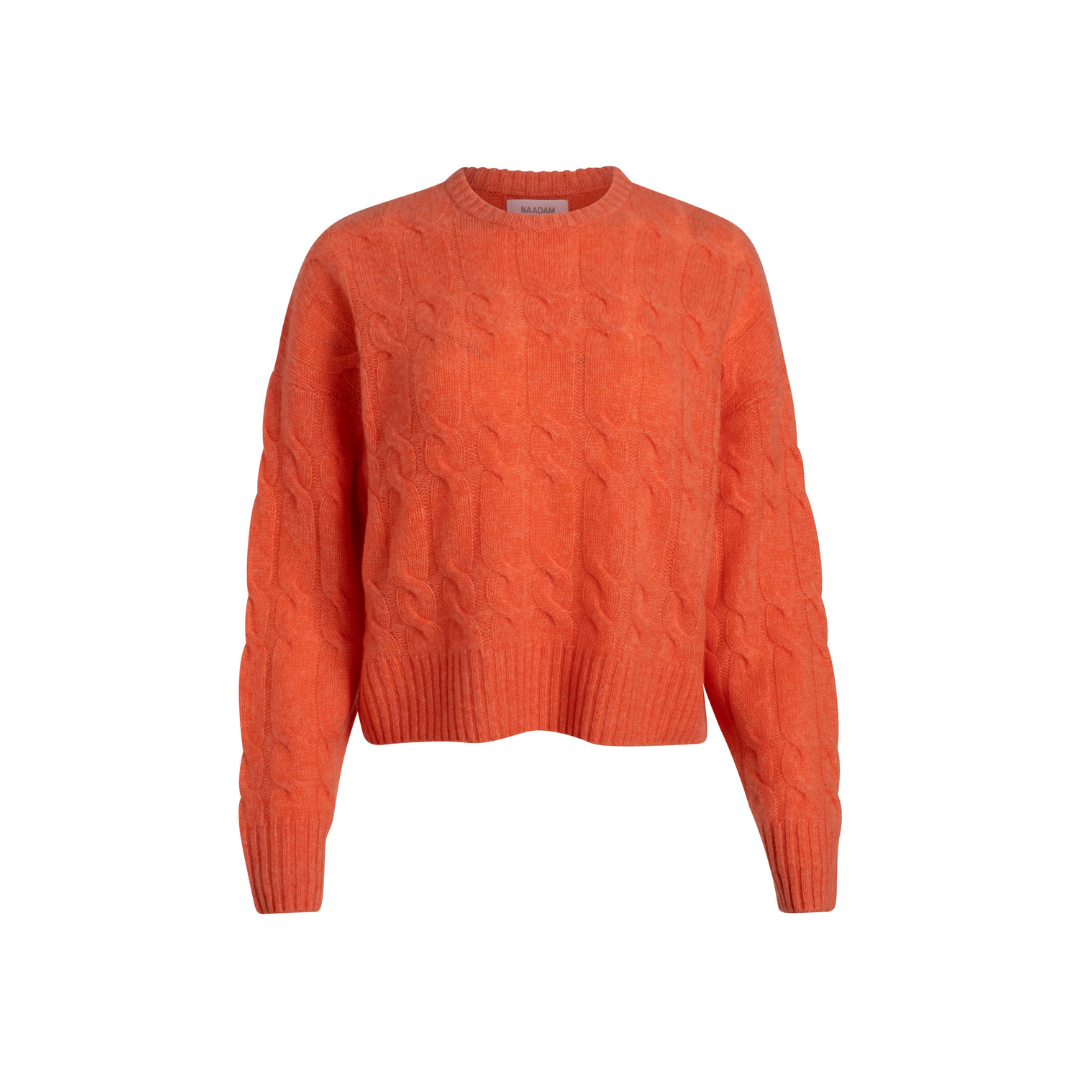 Featherweight Cashmere Cable Crewneck