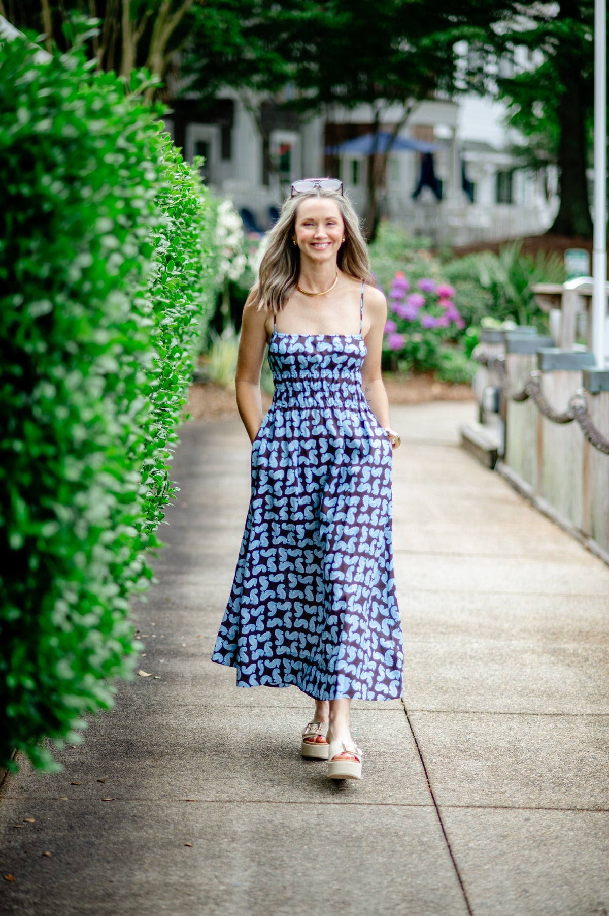 Ayla Linen Dress - Seahorse