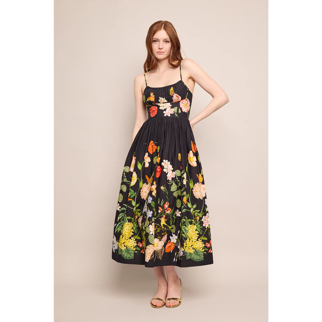 Alba Midi Dress - Nectar Black