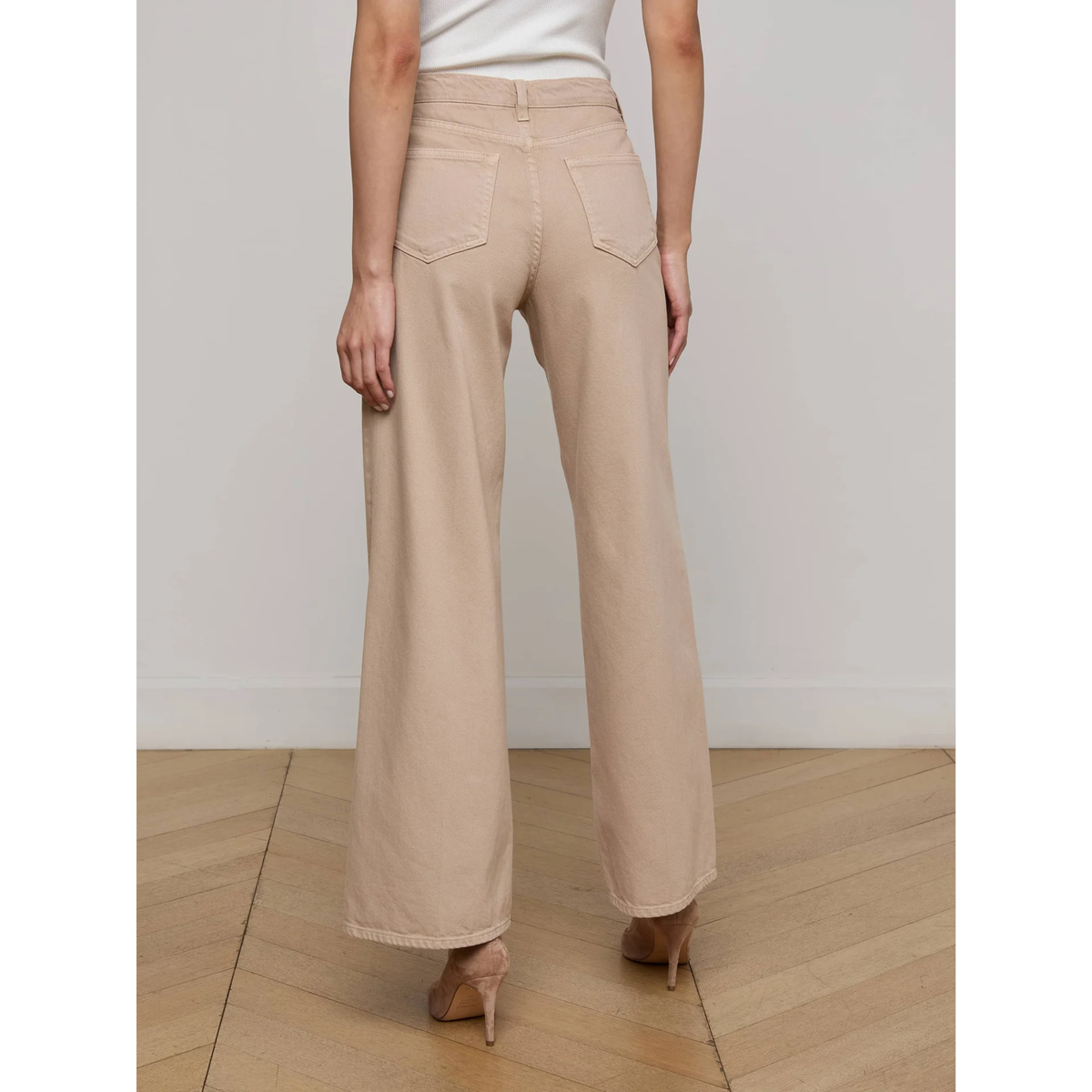 Alicent Wide-Leg Jean - Pale Khaki