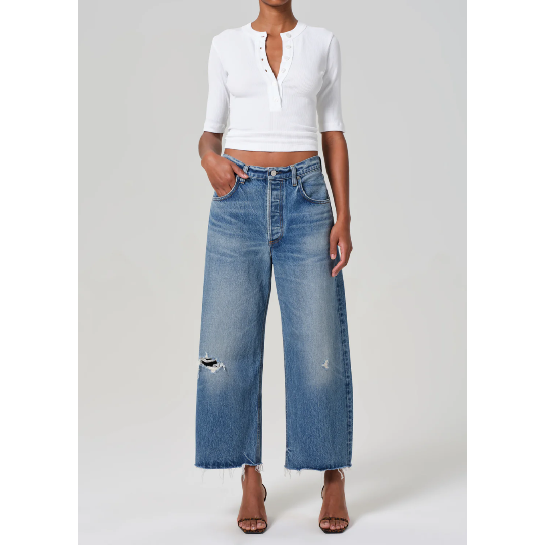 Alya Raw Hem Crop - Solano