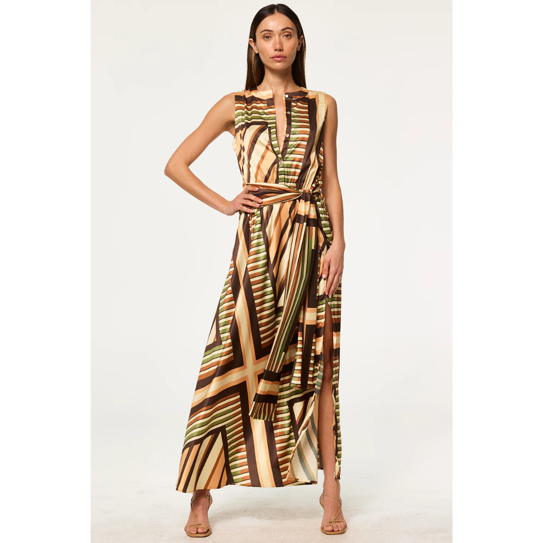 Anabella Dress - Geo Scarf