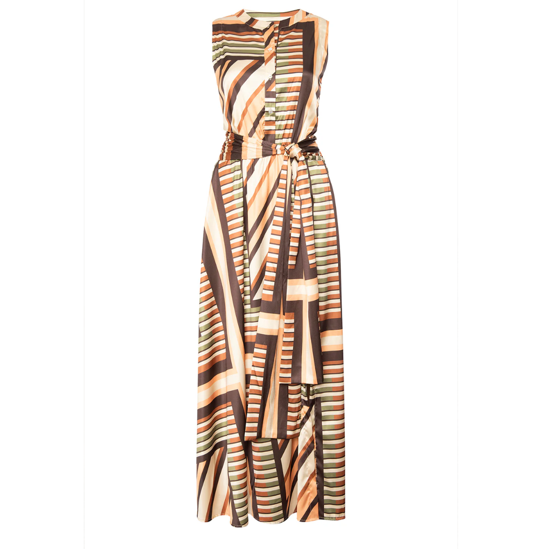 Anabella Dress - Geo Scarf