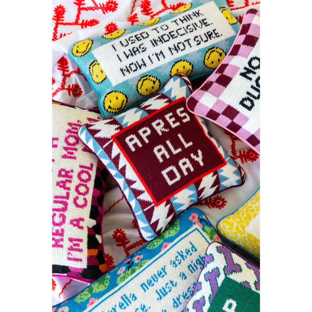 Apres Ski Needlepoint Pillow