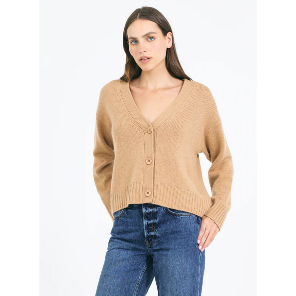 Aster Cashmere Cardigan - Chestnut