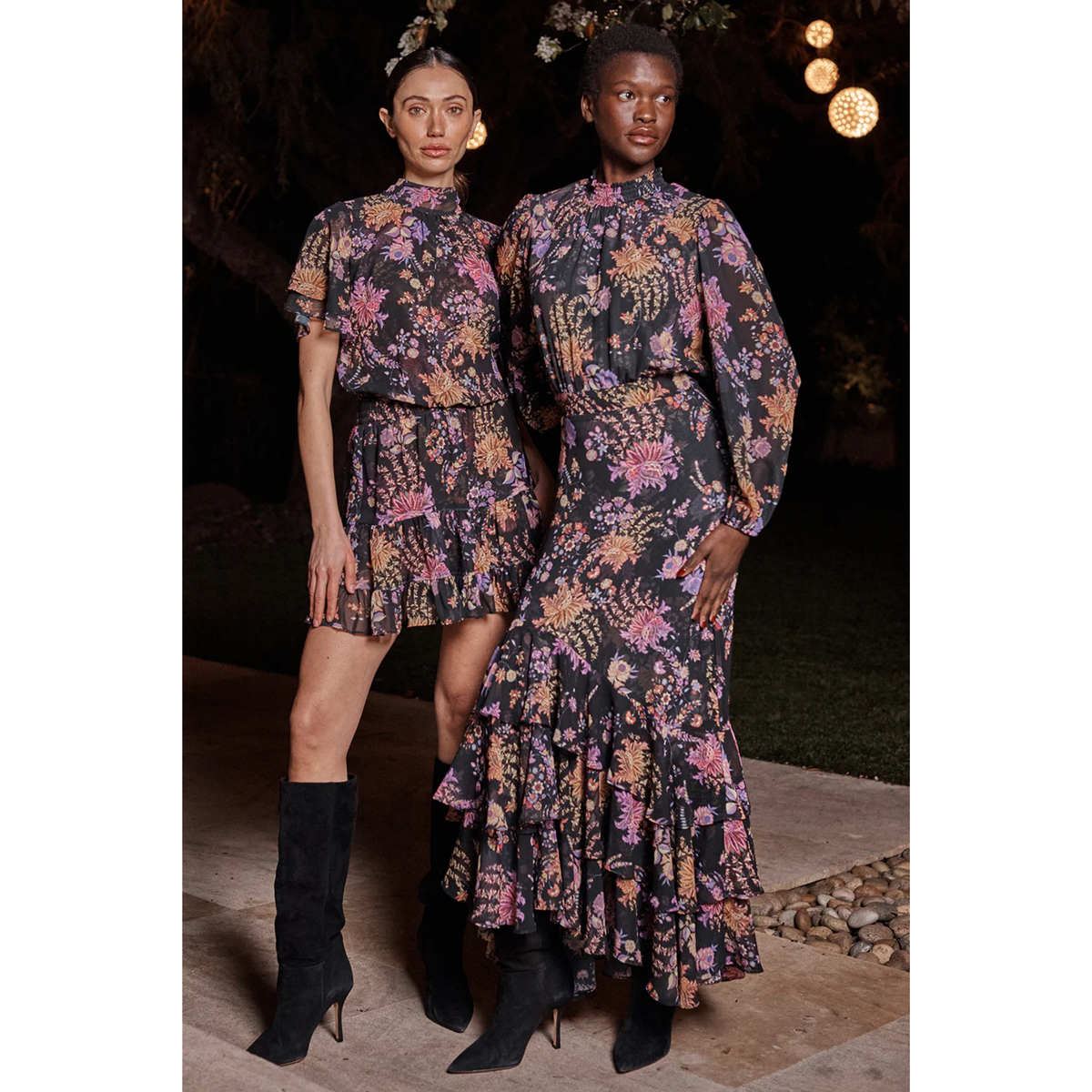 Audrey Dress - Dusted Cluster Flora