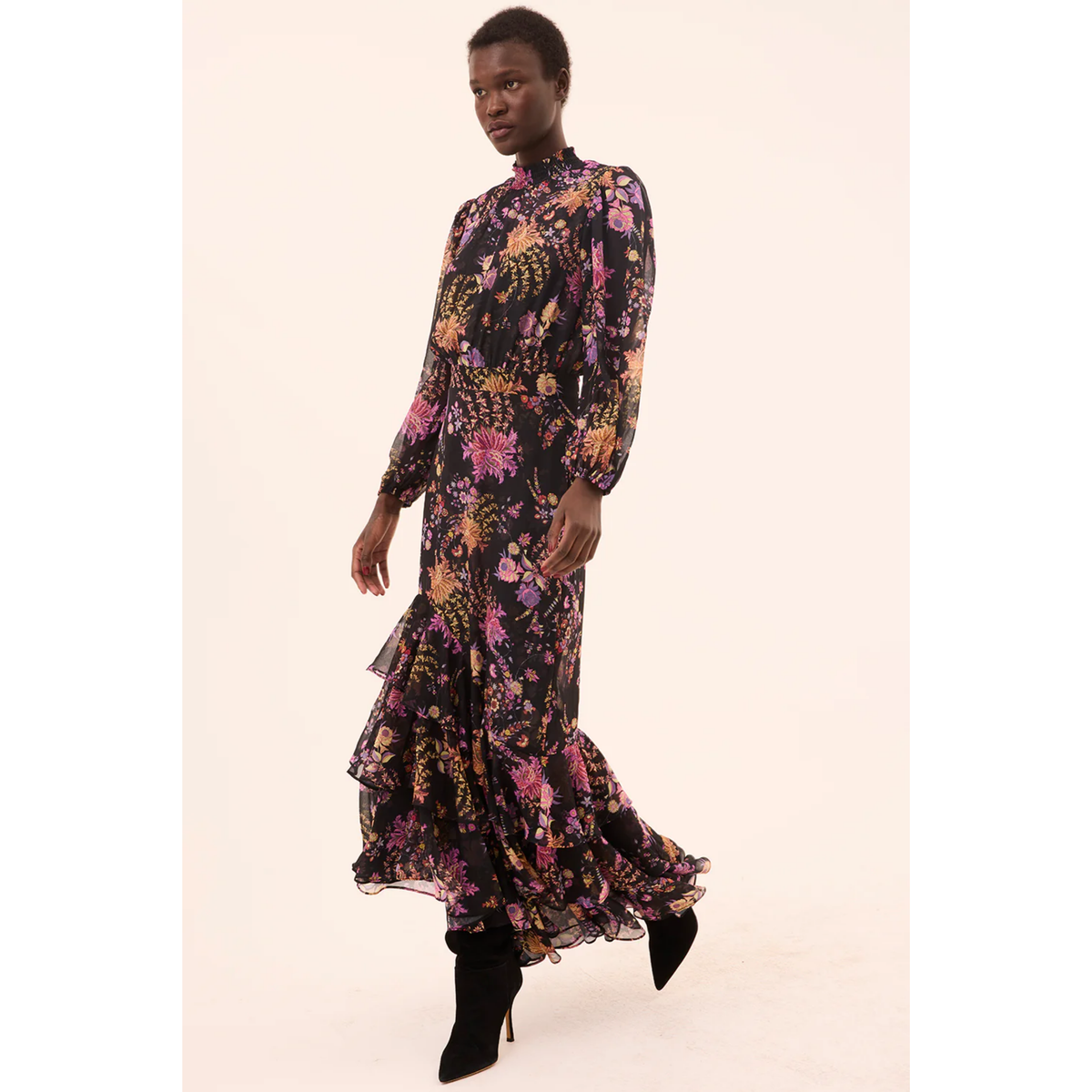 Audrey Dress - Dusted Cluster Flora